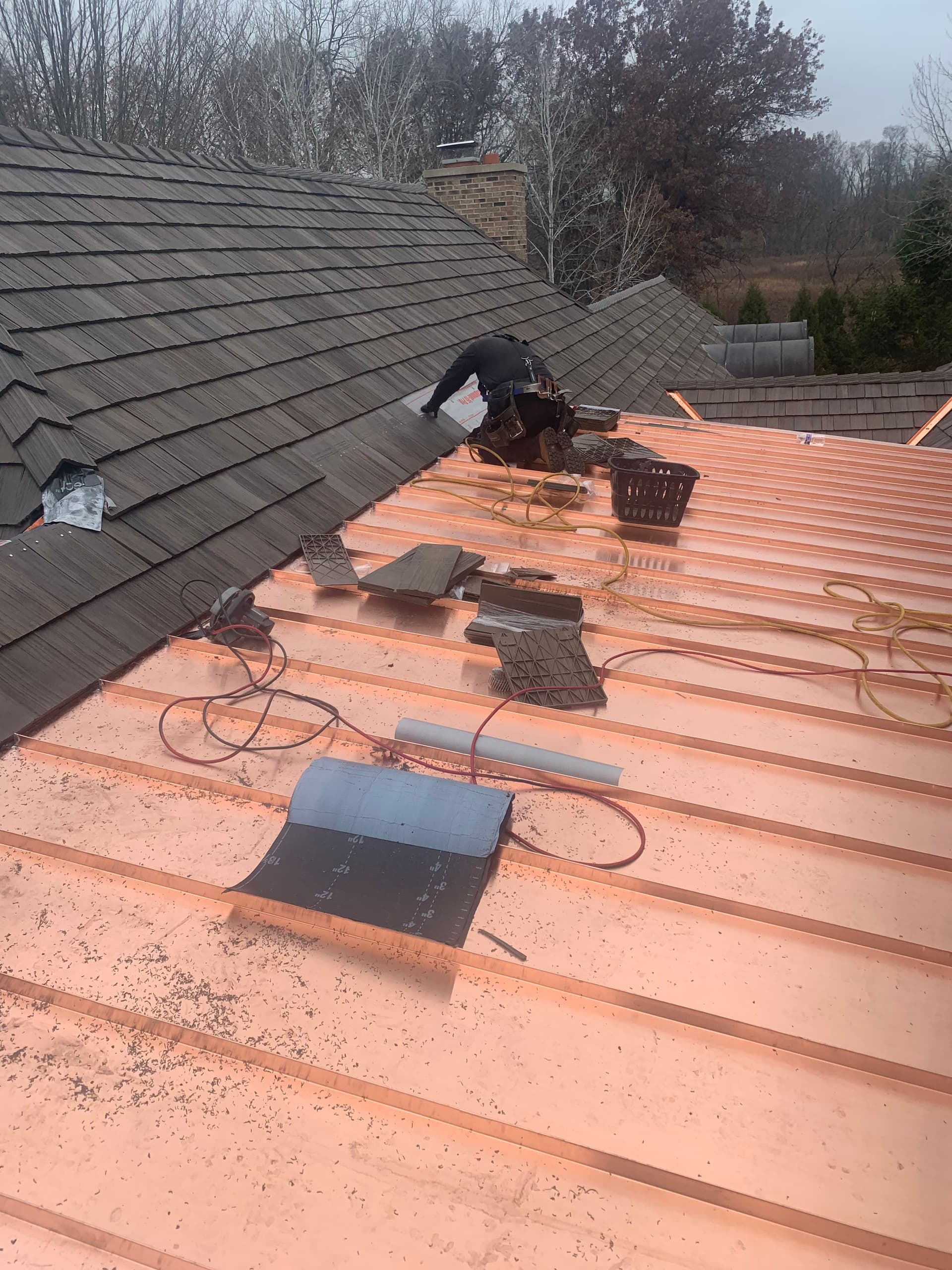 Gallery photos for Stunning Copper Roof Installation: Image #2