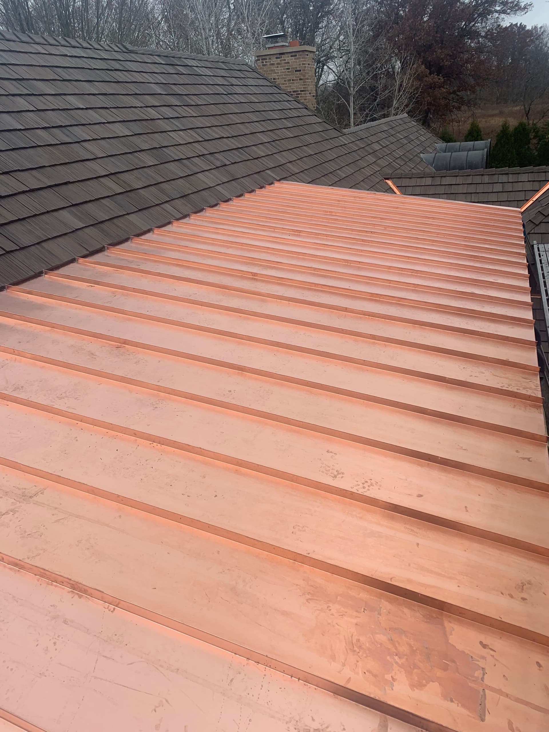 Gallery photos for Stunning Copper Roof Installation: Image #1